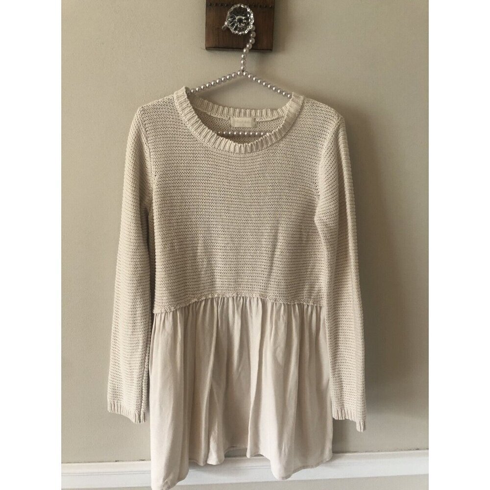 Altar'd State Womens Size M Cream Sweater Cotton Blend